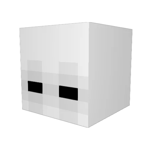 bdrxhn Minecraft avatar head, 3D render