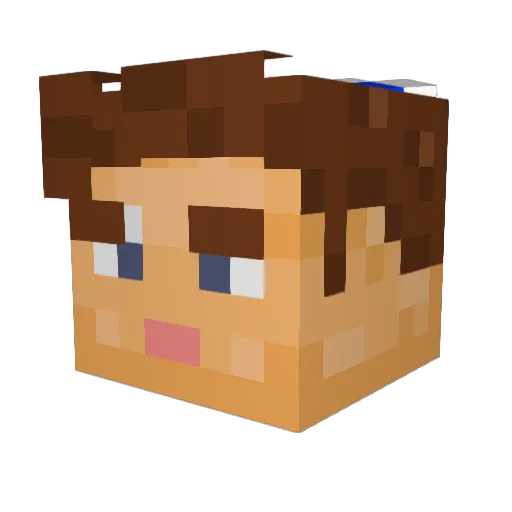 bdtk Minecraft avatar head, 3D render