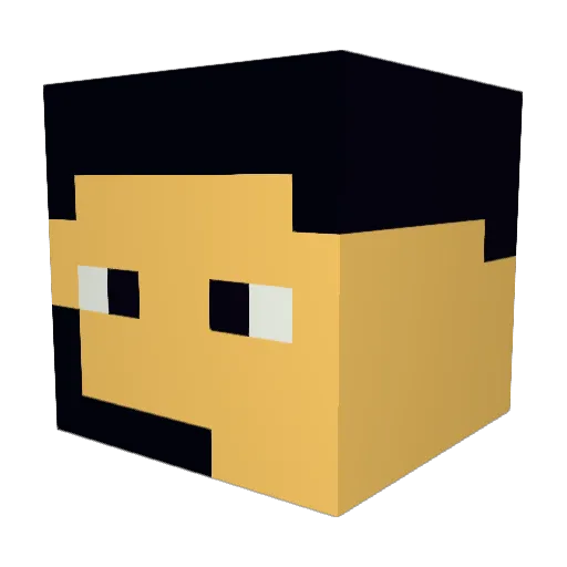 bdu754 Minecraft avatar head, 3D render