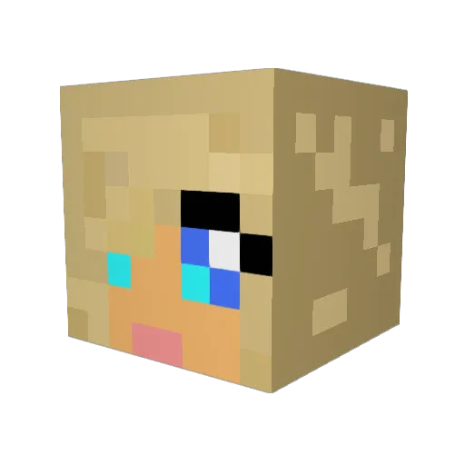 bdudeblast Minecraft avatar head, 3D render