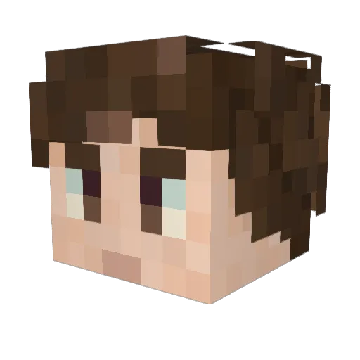 bdxl Minecraft avatar head, 3D render