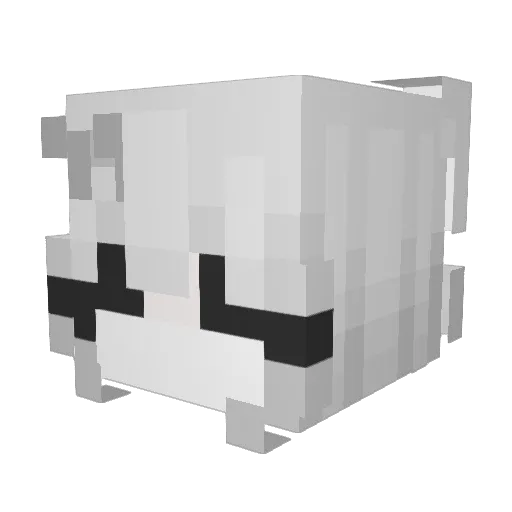 bdyelctrc Minecraft avatar head, 3D render