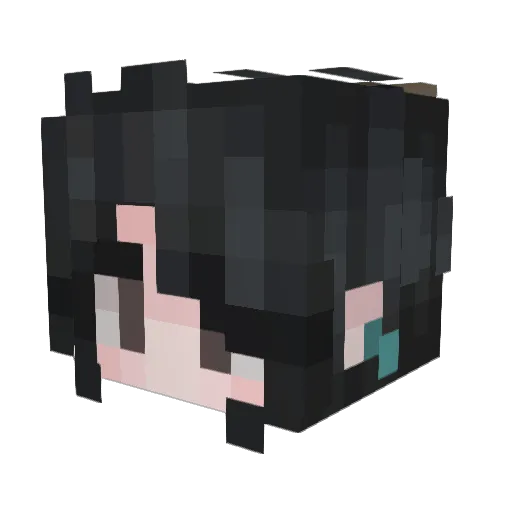 bdzsq Minecraft avatar head, 3D render