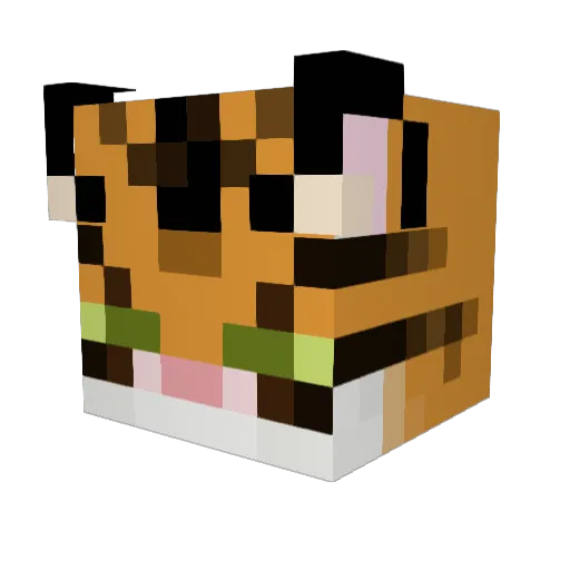 be11a11 Minecraft avatar head, 3D render