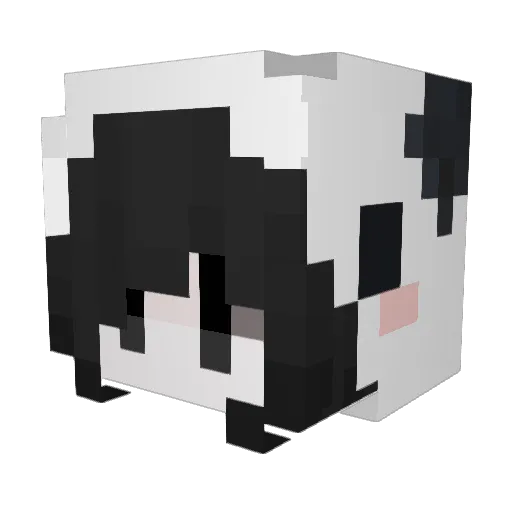 be6e Minecraft avatar head, 3D render