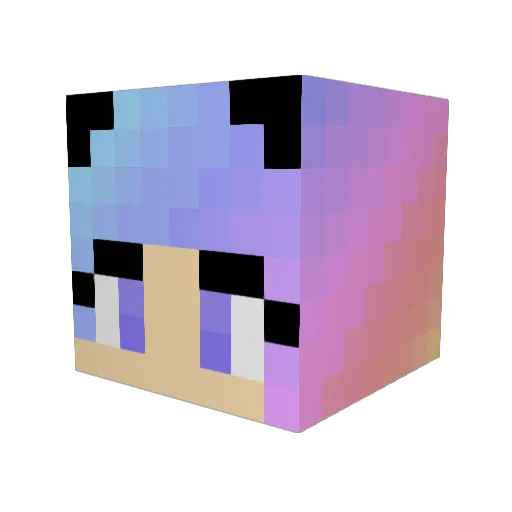 be_happy__ Minecraft avatar head, 3D render