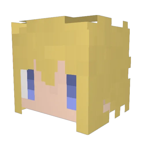 be_summersun Minecraft avatar head, 3D render