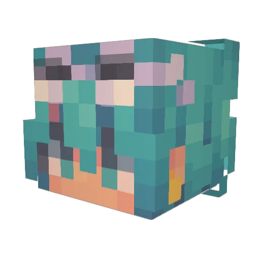 beaTs_the_BAUM Minecraft avatar head, 3D render