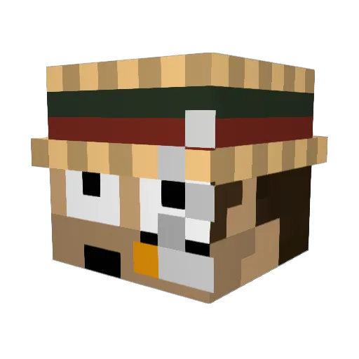 beaast Minecraft avatar head, 3D render