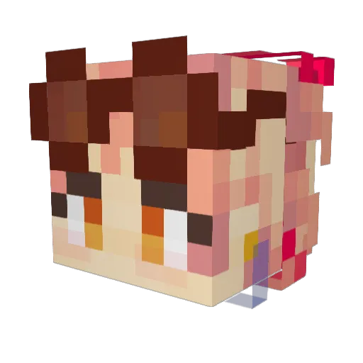 beachblast Minecraft avatar head, 3D render