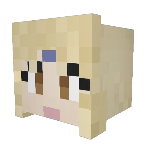 beachdaze Minecraft avatar head, 3D render