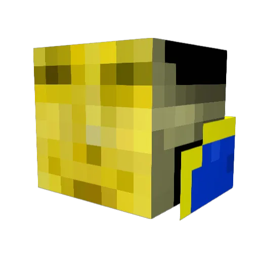 beafan Minecraft avatar head, 3D render