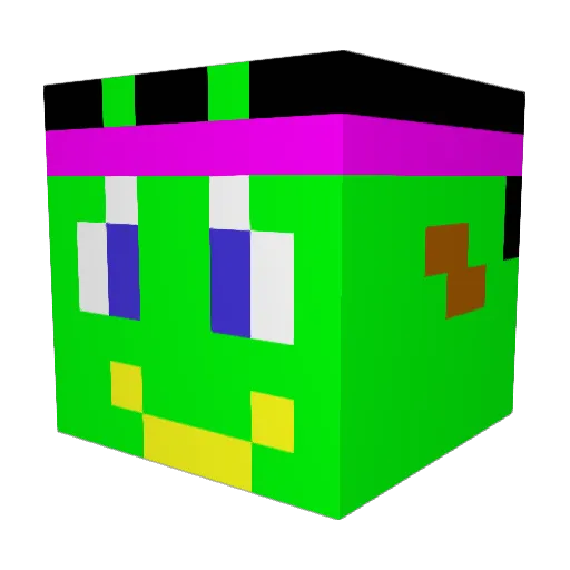 beamedtaco Minecraft avatar head, 3D render