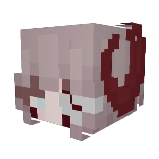 beamon_fleur Minecraft avatar head, 3D render
