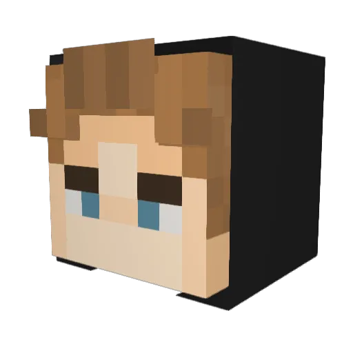 beamr Minecraft avatar head, 3D render