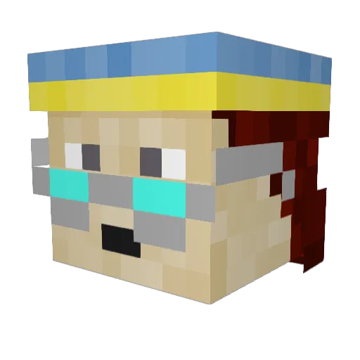 bean_warrior Minecraft avatar head, 3D render