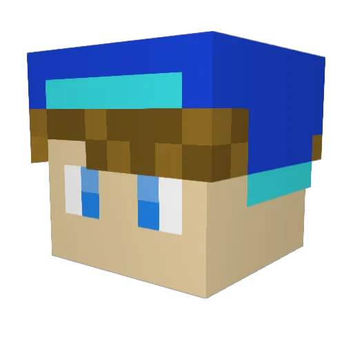 beanberries Minecraft avatar head, 3D render
