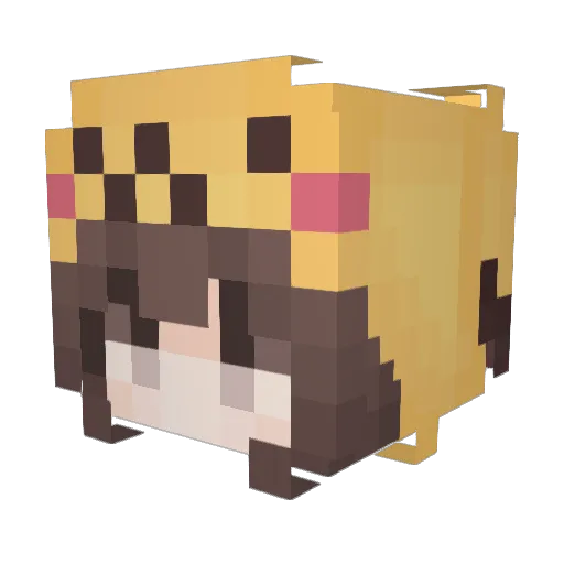 beanena Minecraft avatar head, 3D render