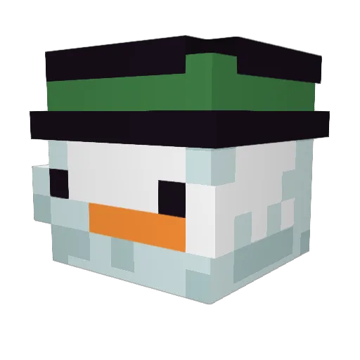 beangreen Minecraft avatar head, 3D render