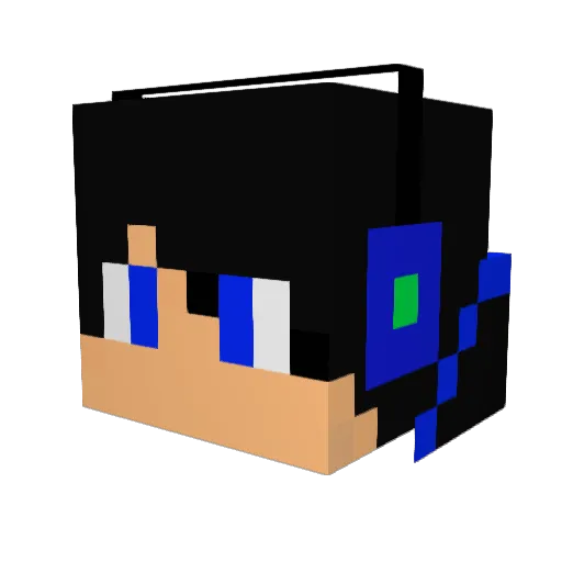 beanheadq Minecraft avatar head, 3D render