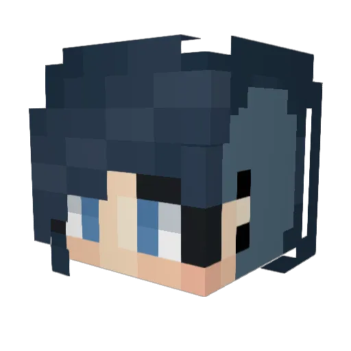 beaniebabies_ Minecraft avatar head, 3D render