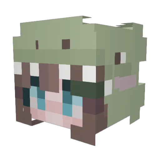 beanieebell Minecraft avatar head, 3D render