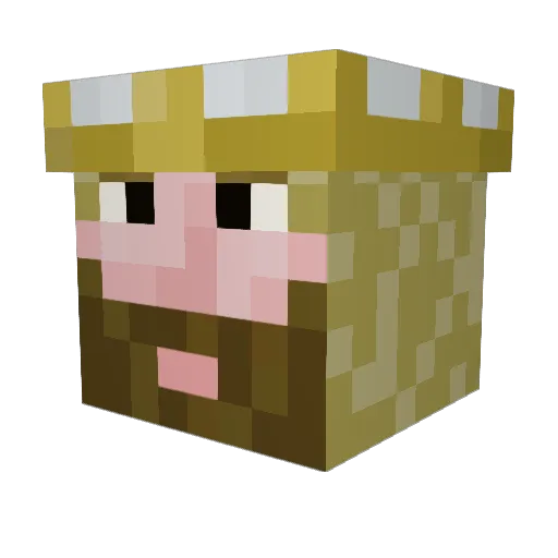 beanjaman Minecraft avatar head, 3D render