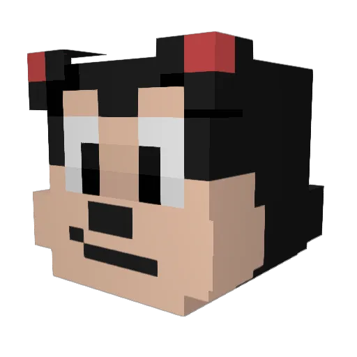 beanjuiceses Minecraft avatar head, 3D render