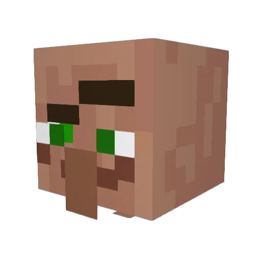 beanlikesmen Minecraft avatar head, 3D render