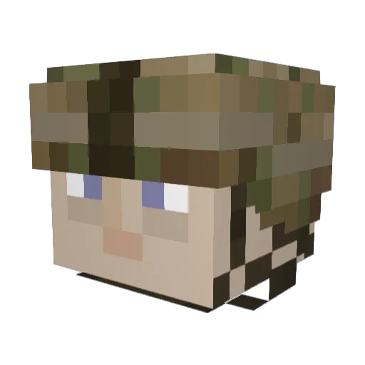beanman525252 Minecraft avatar head, 3D render