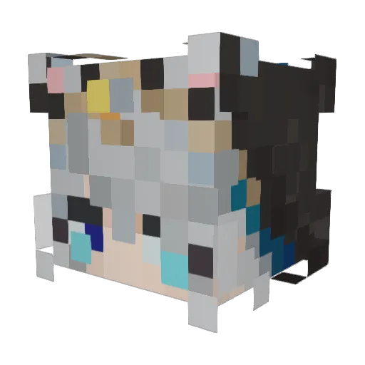 beanr0ot Minecraft avatar head, 3D render