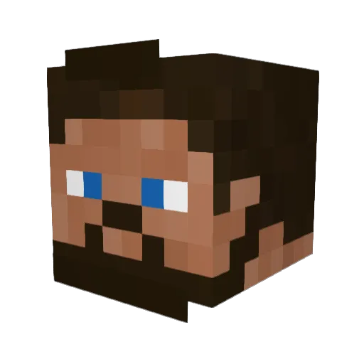 beans1jr Minecraft avatar head, 3D render