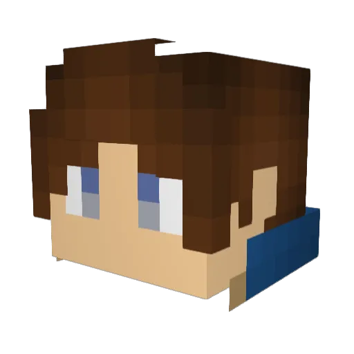 beanseeds Minecraft avatar head, 3D render