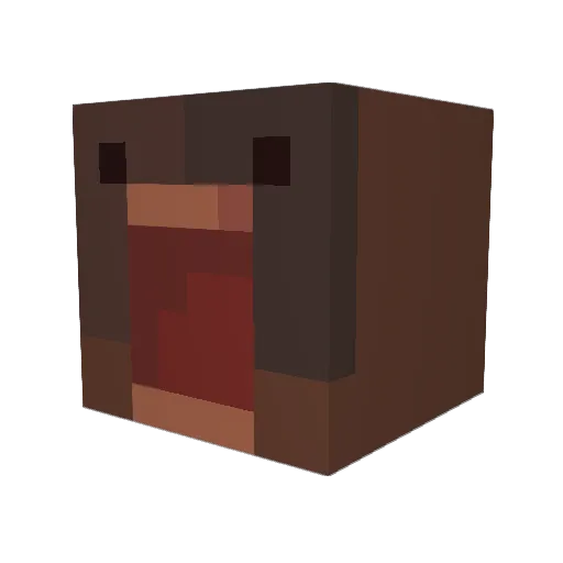 beantai Minecraft avatar head, 3D render