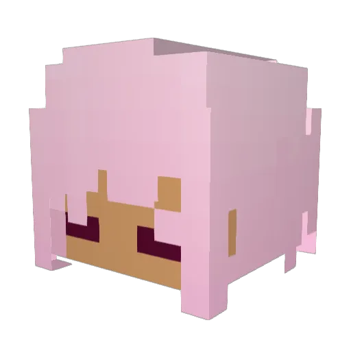 beaoi Minecraft avatar head, 3D render