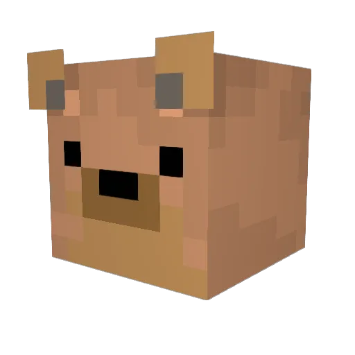 bear102 Minecraft avatar head, 3D render