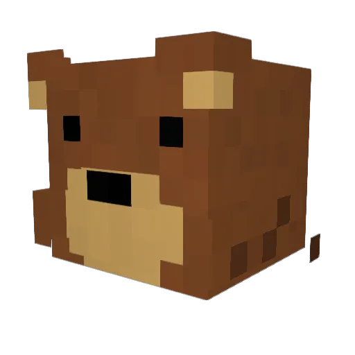 bear646 Minecraft avatar head, 3D render