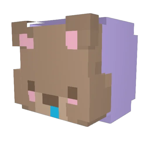 bear_boom Minecraft avatar head, 3D render