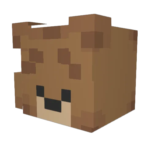 bear_with_me_3 Minecraft avatar head, 3D render