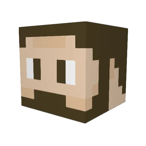 beard87 Minecraft avatar head, 3D render