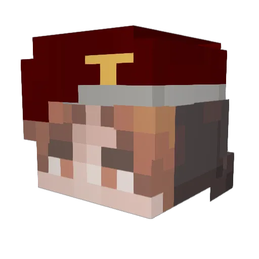 beardedCommunist Minecraft avatar head, 3D render