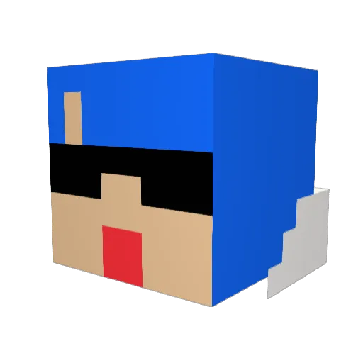 bearker Minecraft avatar head, 3D render