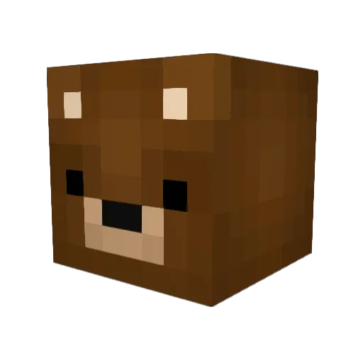 bearlyy__ Minecraft avatar head, 3D render