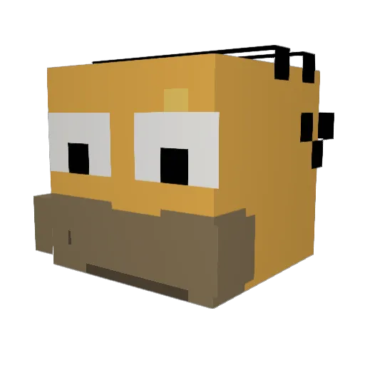 beastboi445 Minecraft avatar head, 3D render
