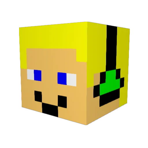 beastboy3927 Minecraft avatar head, 3D render