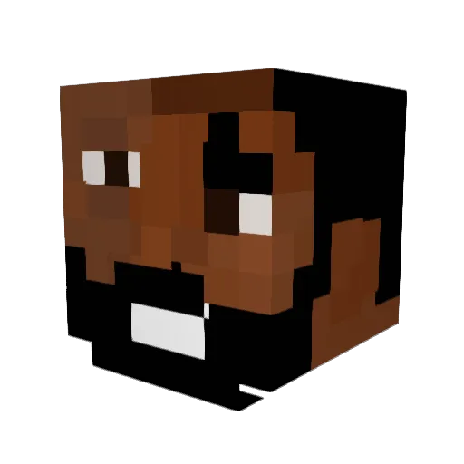 beastbust Minecraft avatar head, 3D render