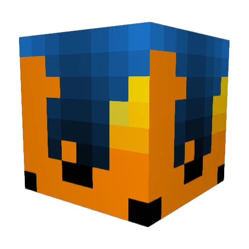 beastcanidian Minecraft avatar head, 3D render