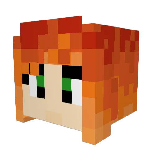 beastgp Minecraft avatar head, 3D render