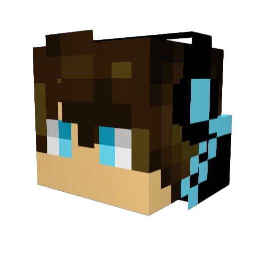 beastlick Minecraft avatar head, 3D render