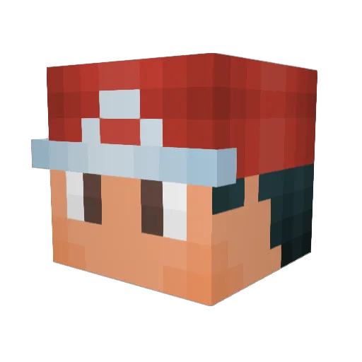 beastmodon Minecraft avatar head, 3D render